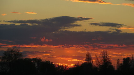 sunset over the river