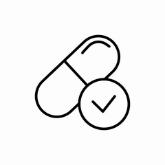 approved drug icon sign vector