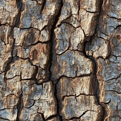 Photo of a seamless texture of oak bark