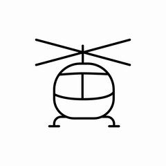helicopter front view icon sign vector