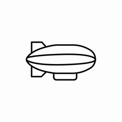zeppelin transport icon sign vector
