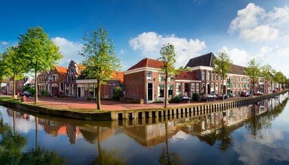 Obraz premium amersfoort canal with traditional dutch buildings on the margins amersfoort utrecht province the netherlands europe
