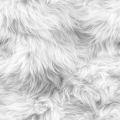 Obraz premium Photorealistic seamless texture of thick white fur