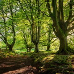 Fototapeta premium beech wood at north yorkshire village nawton in ryedale yorkshire england