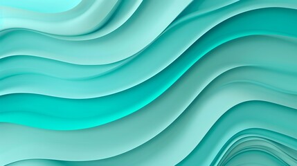 Fototapeta premium Abstract background with smooth turquoise waves forming a modern pattern
