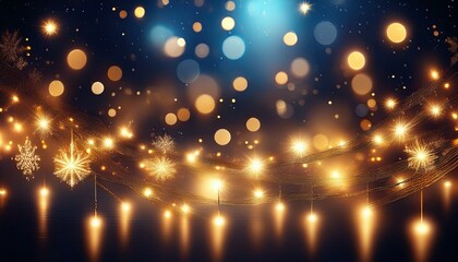 Obraz premium fairy lights overlay christmas new year lights string lights photoshop overlay bokeh