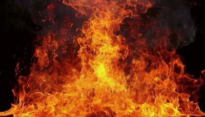Fototapeta premium fire abstract background of fire and flames burning big flame slow motion