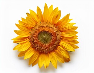Fototapeta premium sunflower flowers isolated on white background yellow flower isolated photo summer flowers