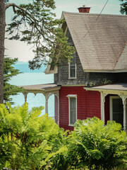 New England Ornate Red House Architecture