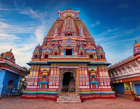 the colourful 14th century dewri mandir temple dedicated to durga the hindu mother goddess ranchi jharkhand india asia