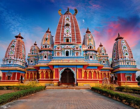 the colourful 14th century dewri mandir temple dedicated to durga the hindu mother goddess ranchi jharkhand india asia
