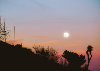 sunset in the mountains