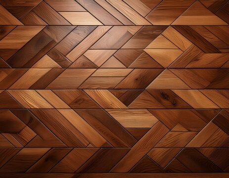 wooden parquet brown natural floor covering top view