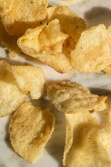 close up of potato chips