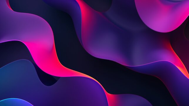 Abstract background forming wavy shapes with neon colors, suitable for wallpapers
