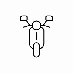 motorcycle front view icon sign vector