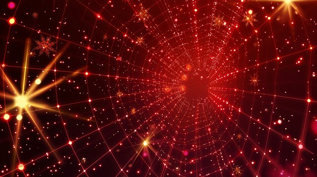Digital grid patterns Digital grid background with festive accents and a clear center area for text, perfect for technology and datadriven holiday presentations
