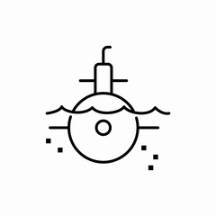 submarine front view icon sign vector