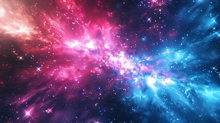 Obraz premium Digital abstract space Abstract spaceinspired design with festive colors and a blank text area, ideal for tech innovation and futuristic holiday greetings