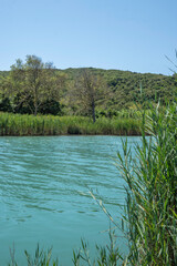 The mouth of the river Acheron at Ammoudia village, Epirus, Greece