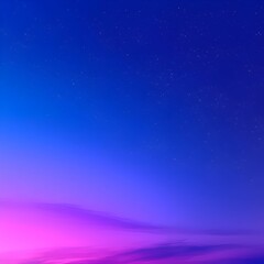 Fototapeta premium A vibrant night sky with a gradient of blue, purple, and pink. Stars twinkle overhead.