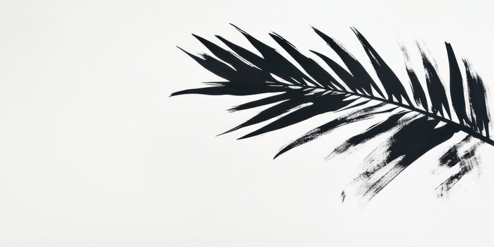 Palm branch symbolising victory, martyrdom. Christian symbols and icons. Digital illustration.