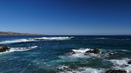 Waves and Rocks, Rocky Shoreline, Ocean and Rocks, Waves at the Shore, Blue Waves and Stones, Rough Seas