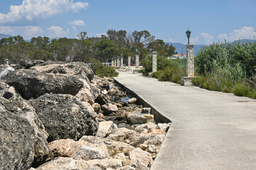 The mouth of the river Acheron at Ammoudia village, Epirus, Greece