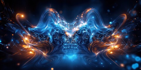 Obraz premium Mesmerizing Digital Fractal Artwork A Fusion of Light and Complexity