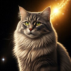 Obraz premium The great cat of the universe