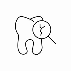 broken tooth icon sign vector