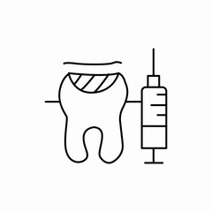 dental anesthesia icon sign vector