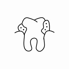 dental caries icon sign vector