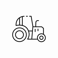 farming tractor icon sign vector