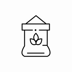 flour bag icon sign vector