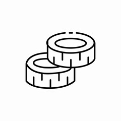 sewing meter icon sign vector