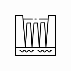 water dam icon sign vector