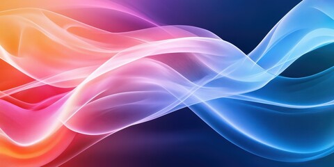 Vibrant Abstract Digital Art Background Featuring Rainbow Colors and Fluid Waves