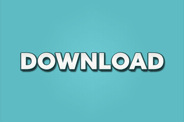 Download. A Illustration with white text isolated on light green background.