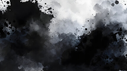 A black watercolor splash background with light and dark hues