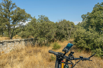 Naklejka premium Find out about regulations and restrictions for using electric bikes on trails.