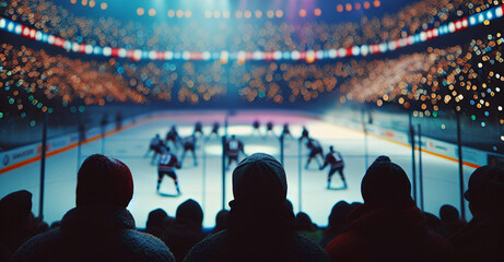 fans on the hockey match