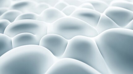 Obraz premium Smooth, abstract white shapes create a serene and calming visual effect, AI