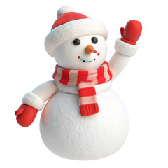 Smiling Snowman Winter Holiday Cheerful Character