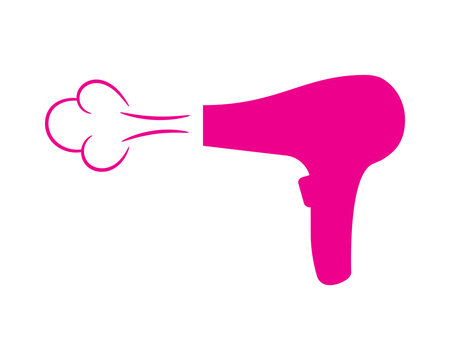 recommend clip art: Hair dryer Line Icon fashion hairdryer of hairdresser to blow-dry and electric hair-dryer blower. Barber styling appliance. Vector cartoon illustration