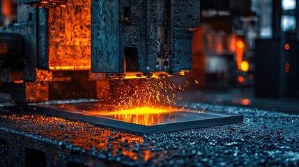 Dynamic Metal Sheet Being Shaped by Heat and Pressure