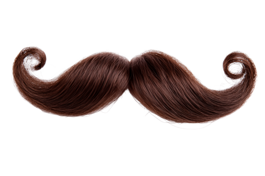 A Close-Up View of a Twirled Mustache