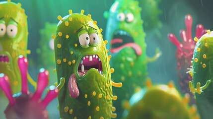 Silly virus characters