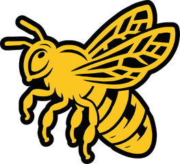 Creative Geometric Bee Logo Symbol Vector Design Illustration