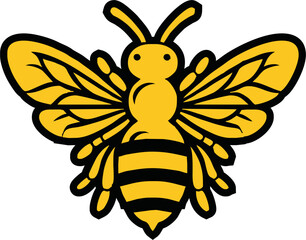 Creative Geometric Bee Logo Symbol Vector Design Illustration